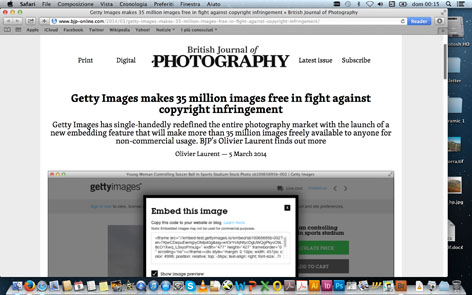 Getty Images uso gratuito foto sul web